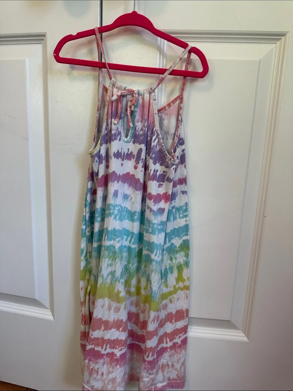 Kids Tie-Dye Nightgown - Multicolor Sleeveless Pajama Dress